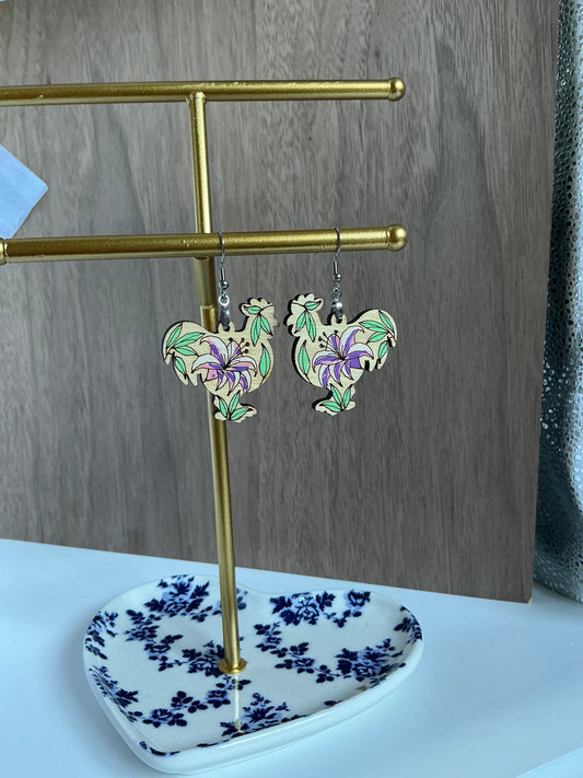Farmhouse Chicken Earrings