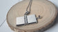 Personalized Book Locket Necklace – Custom Engraved Mini Journal Charm