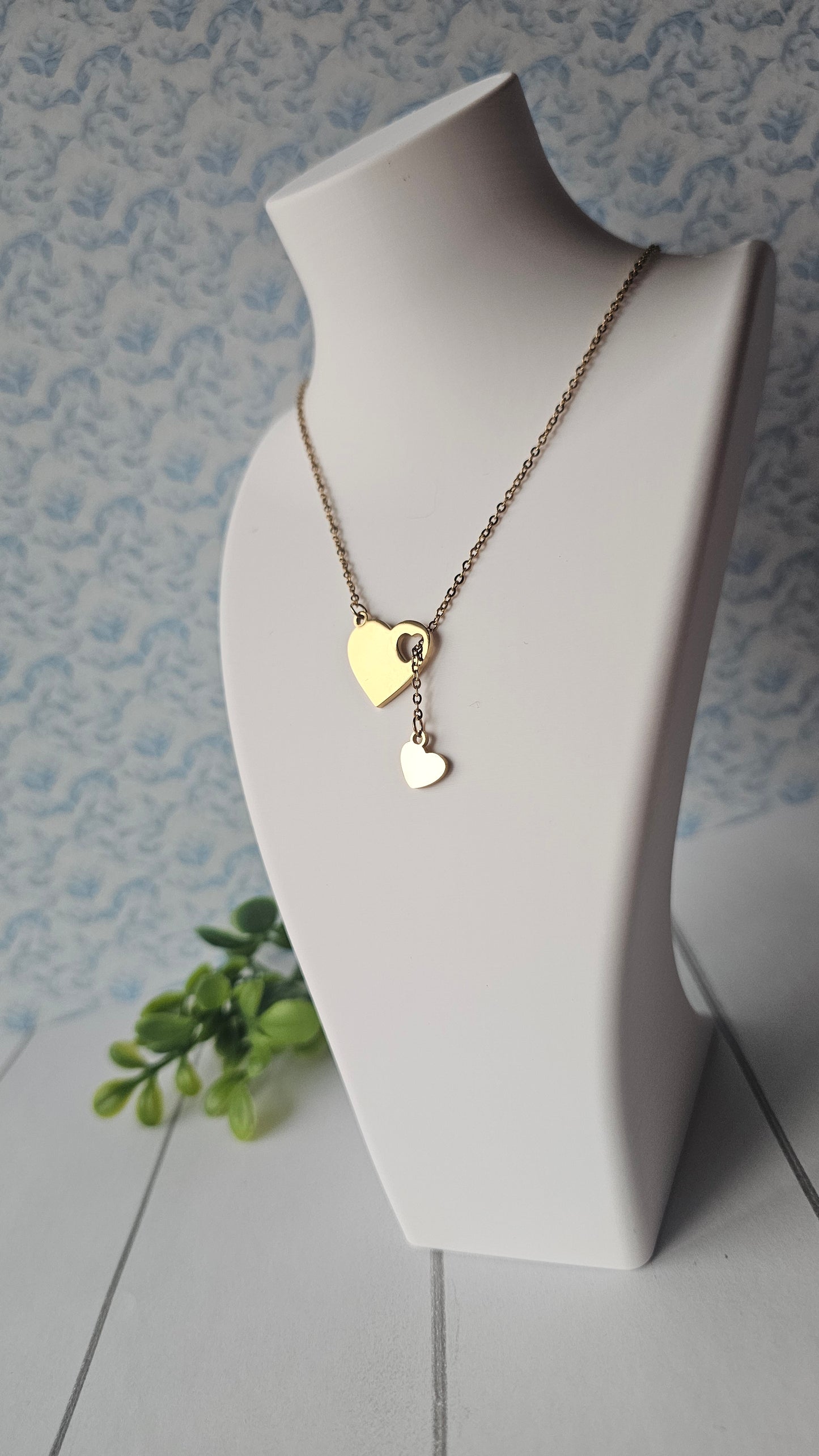 Engraved Double Heart Necklace – A Love That Stays Close