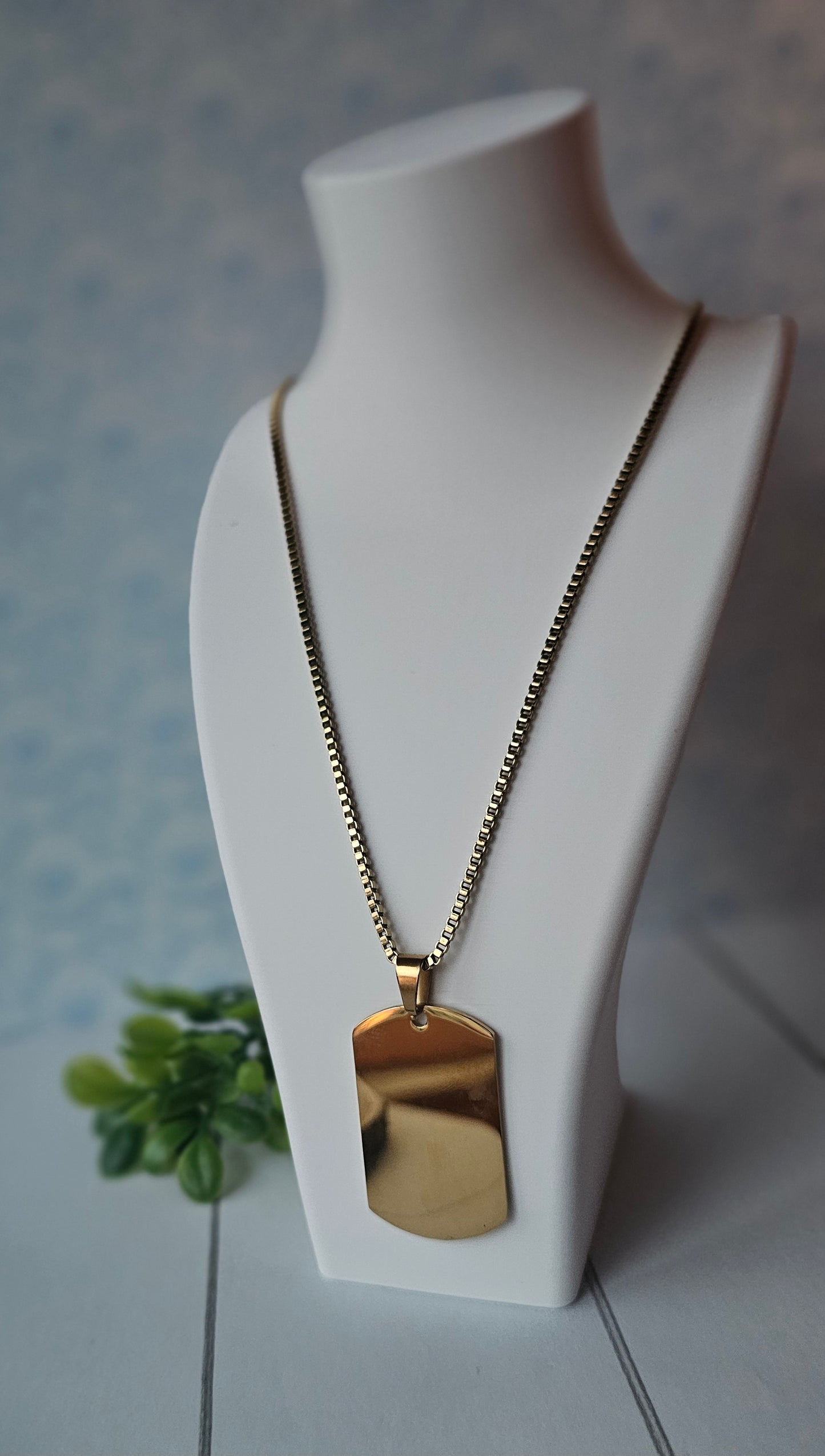 Personalized Engraved Dog-Tag Necklace