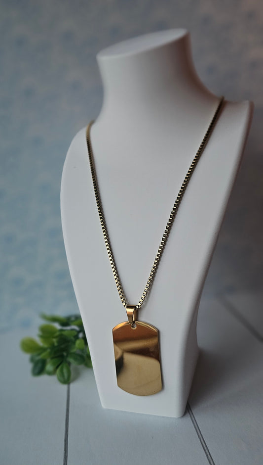 Personalized Engraved Dog-Tag Necklace